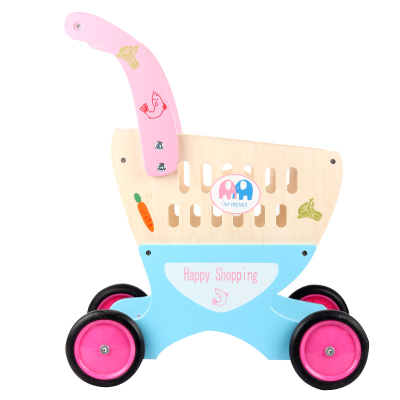 Niños y niñas jugar casa carrito de compras juguete gran simulación supermercado carro bebé traje carrito de compras