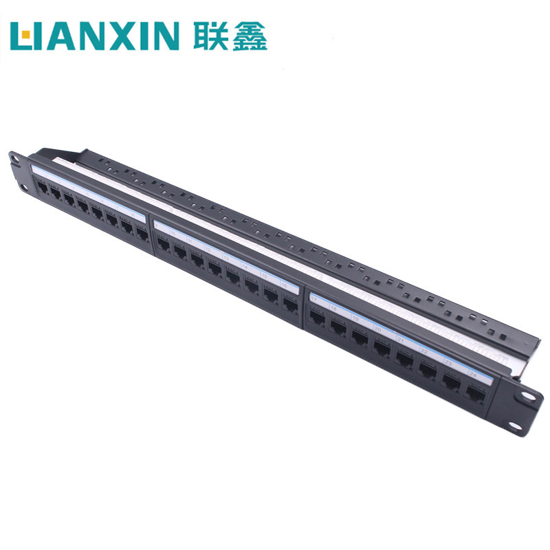 Category 6 Patch Panel, Category 5E Network Patch Panel, 24-Port, Modular Rack-Mountable Cabinet