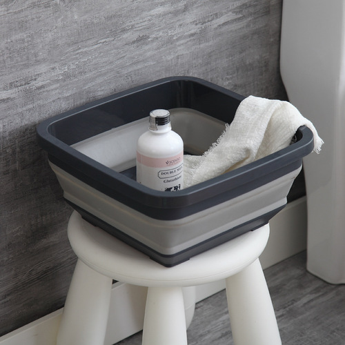 Folding basin retractable home vegetable washing portable thickened car travel outdoor camping washbasin fruit basket