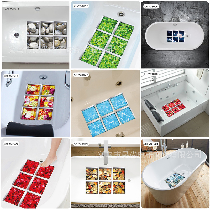 Self-Adhesive Thickened Waterproof New Model Xh-Ygt Various Home Decoration Wall Stickers Fashion Bathtub Stickers Manufacturer Wholesale Self-Adhesive Thickened Waterproof New Model Xh-Ygt Various Home Decoration Wall Stickers Fashion Bathtub Stickers Manufacturer Wholesale