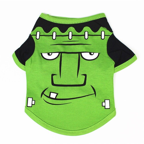Dog Clothes Spring and Summer Cartoon Print T-Shirt Teddy Bear Pet Apparel Wholesale Pet Halloween Clothes