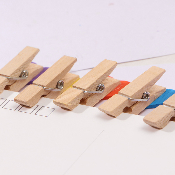 Manufacturer direct for small wholesale wooden card love clip color…