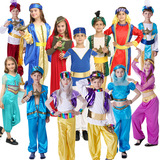 Принц Аладдин Хэллоуин Детская одежда Aladdin God Lantern одежда мужской макияж танец исполняет Аравию