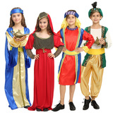 Принц Аладдин Хэллоуин Детская одежда Aladdin God Lantern одежда мужской макияж танец исполняет Аравию