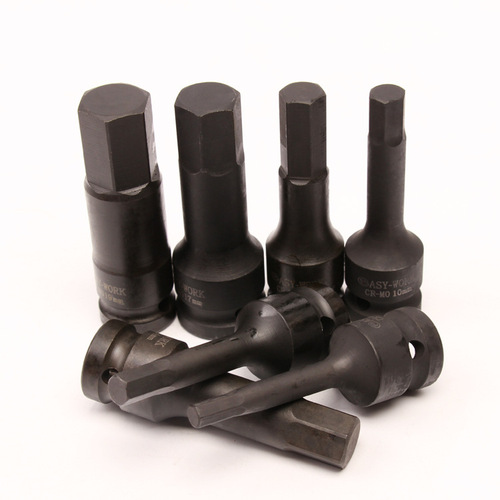 Wind-driven internal hex adapter head Electric wrench adapter head 1/2 reinforced pneumatic internal hex screwdriver head