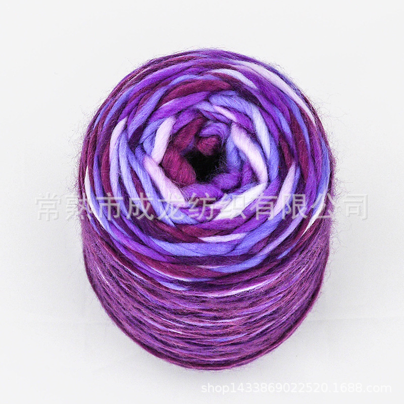 厂家供应1.2支全腈长距离色纺段染冰岛毛 毛衣帽子围巾专用纱