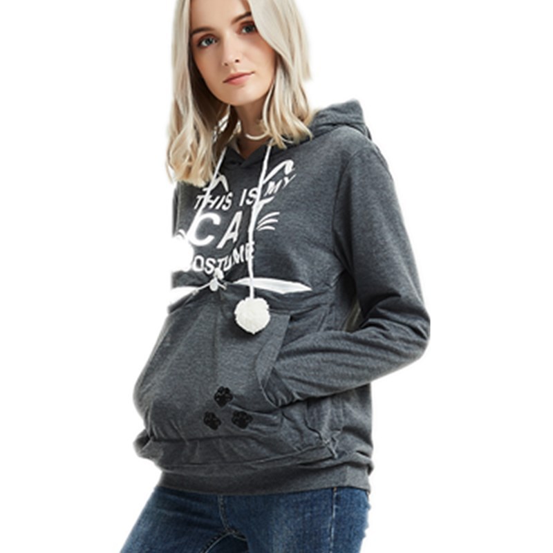 Carta transfronteriza impresa sudadera con capucha comercio exterior otoño e invierno popular mascota con capucha sudadera con capucha impresa