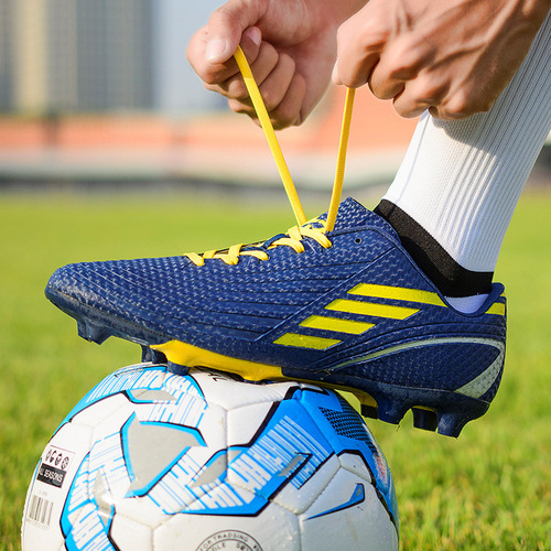Factory direct sales new spring and summer children's football shoes men's shoes low-cut long spikes grass training cross-border large size 46