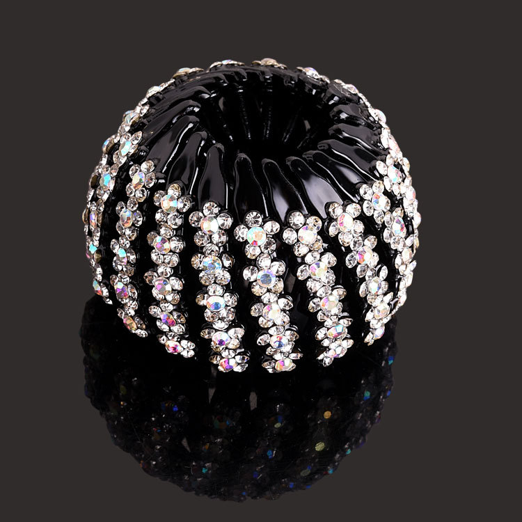 Nuevo Nido de Pájaro updo artefacto bola perezosa cabeza pelo anillo Cola de Caballo pelo clip danza rhinestone tocado accesorios para el cabello horquilla para las mujeres