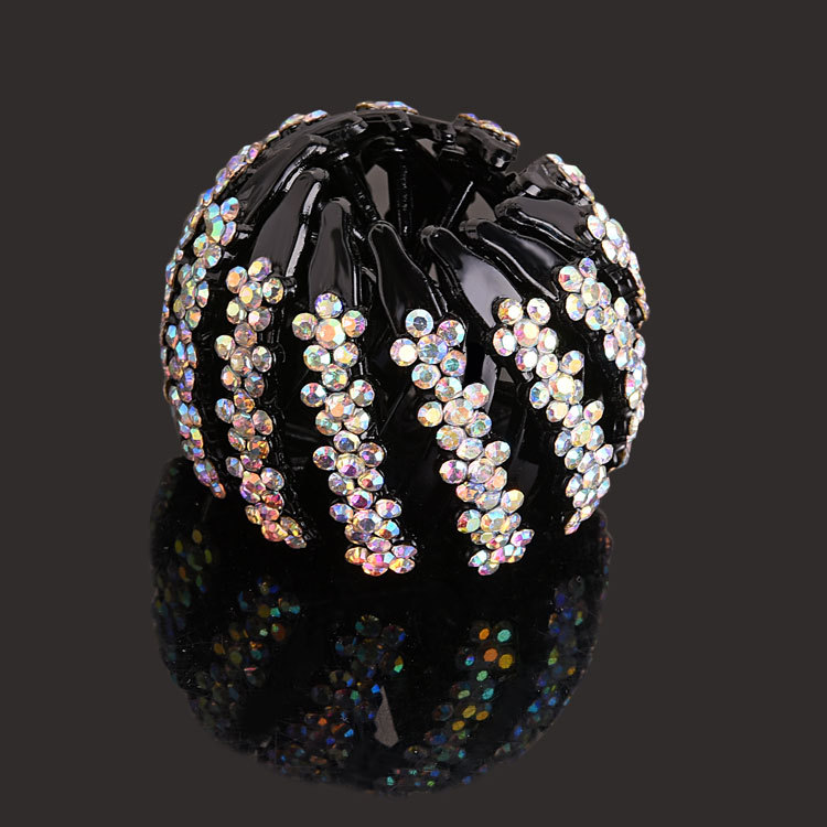 Nuevo Nido de Pájaro updo artefacto bola perezosa cabeza pelo anillo Cola de Caballo pelo clip danza rhinestone tocado accesorios para el cabello horquilla para las mujeres