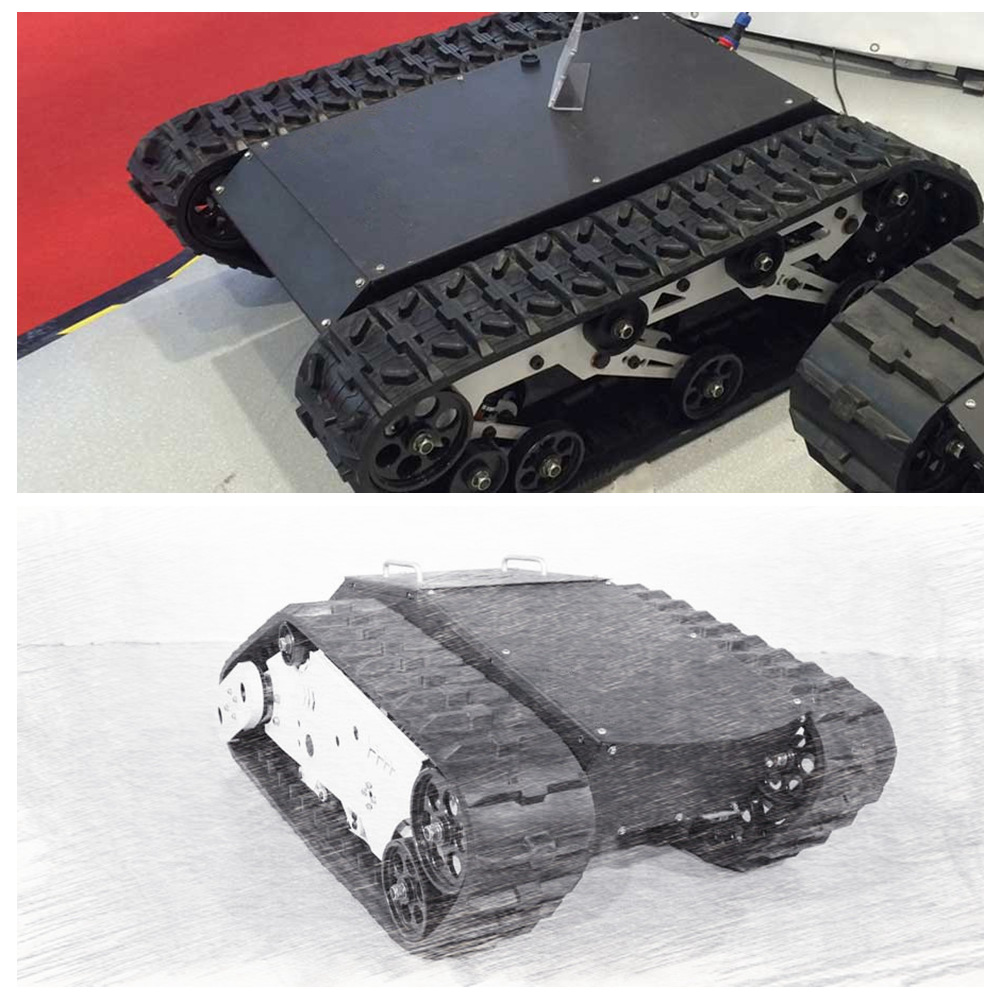 无线遥控履带式底盘车 工业协作机器人 履带式机器人底盘