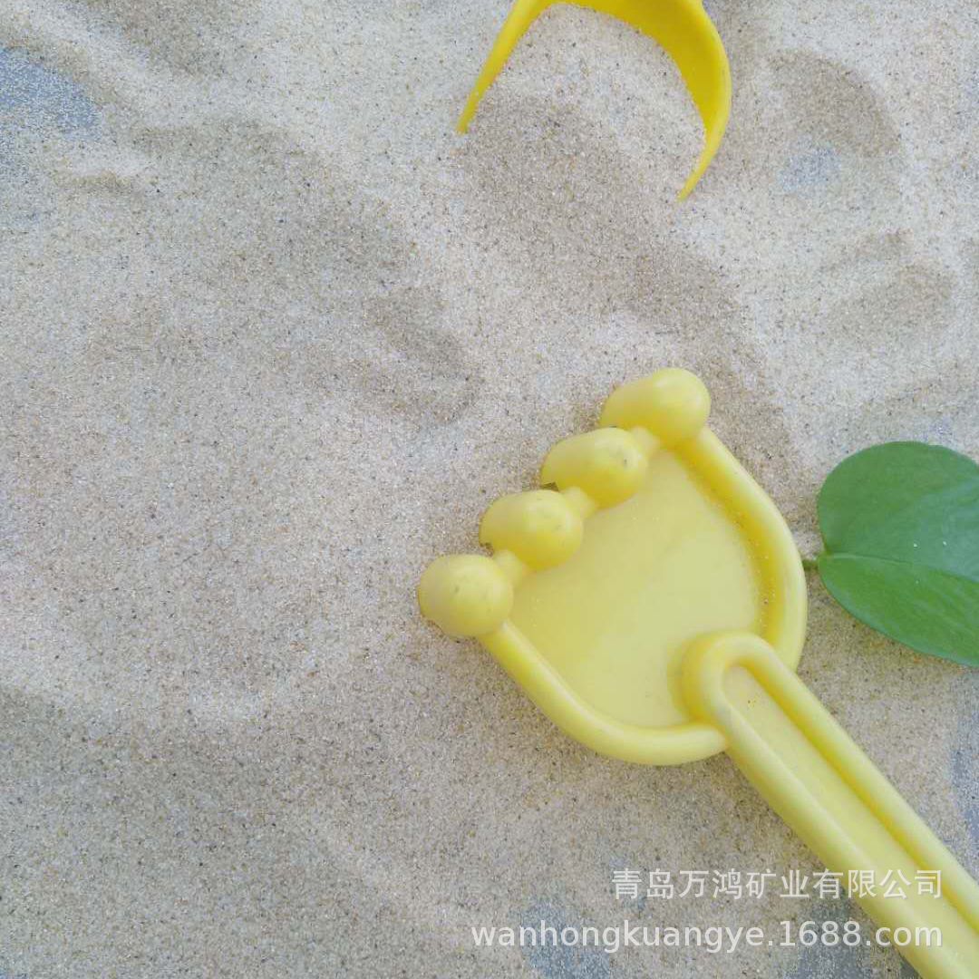 圆粒海沙儿童沙滩砂石英砂 枣庄草坪填充白沙体育场跳远沙坑海砂