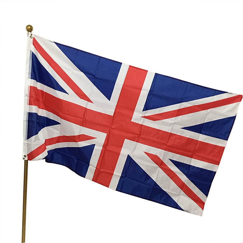 Union Jack Flag, Polyester Screen-Printed, 90×150 cm, Reinforced Grommets