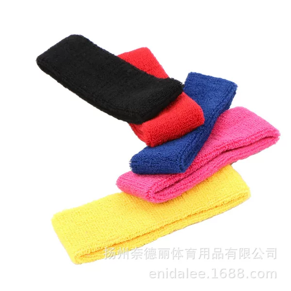 One-Piece Cotton Sports Headband for Sweat Absorption, Suitable for Fitness, Running, Basketball, Tennis, Quick-Dry Hairband