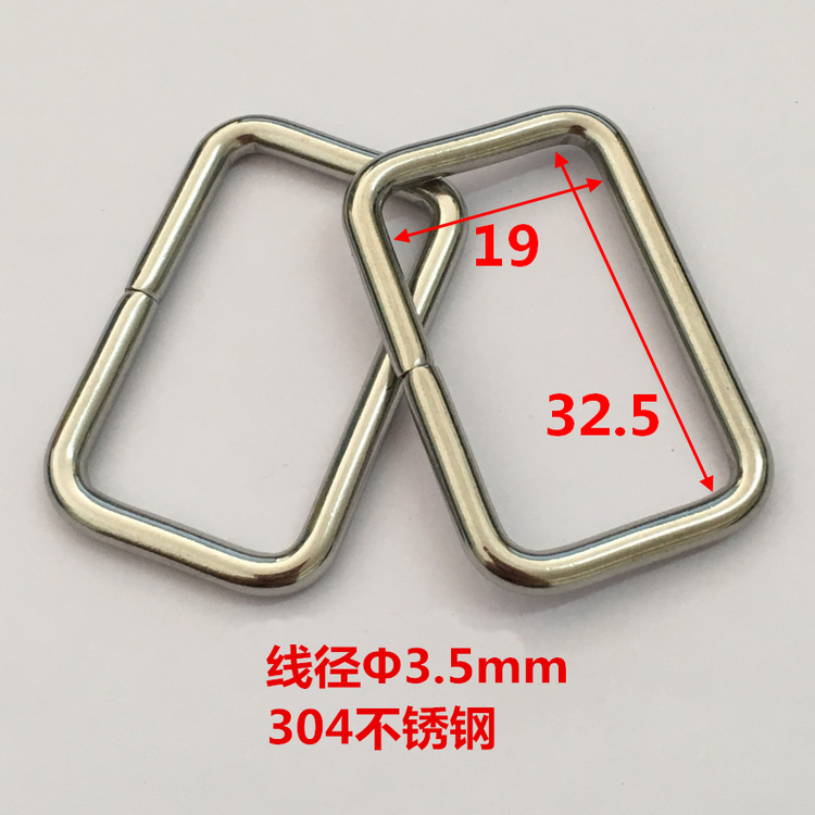厂家生产 304不锈钢方扣 3.5*32.5质量好不生锈 1寸2口字形扣批发
