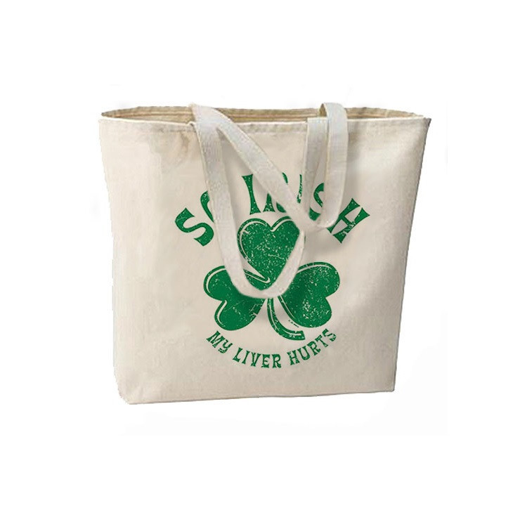 大纯棉斜纹帆布袋四叶草多种印花环保耐用购物袋手提袋可加LOGO