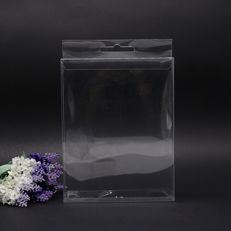 厂家批发耳机PP挂孔盒折叠pvc透明挂钩吸塑盒带盖礼品婚庆礼盒