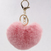 Fashionable plush keychain heart shaped for beloved, pendant, wholesale