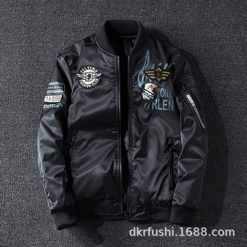 El otoño y el Invierno de los nuevos hombres del collar del soporte Delgado chaqueta de moda de algodón acolchado de doble cara abrigo de algodón Z-B03