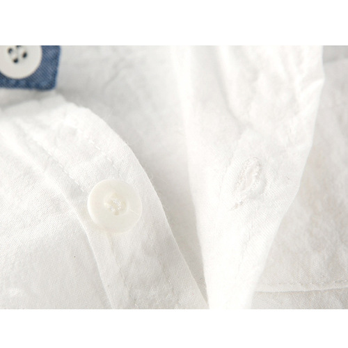 Baby boys' summer two-piece set: crawling suit, turn-down collar gentleman's white shirt, suspenders, bow tie, formal attire, British style