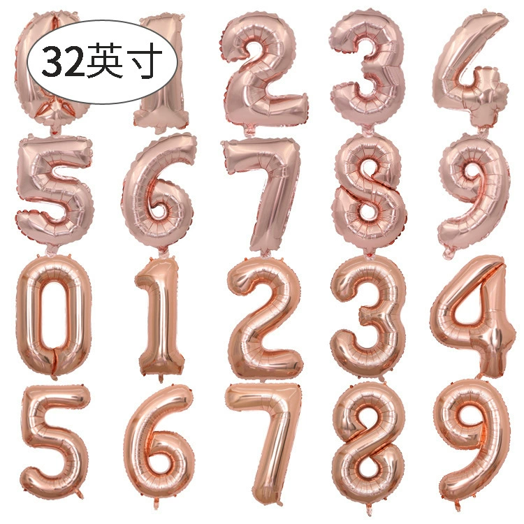 Digital balloon, decorations, 32inch, Birthday gift
