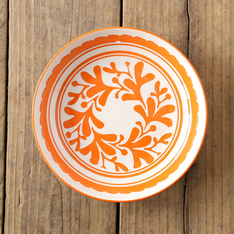 8 인치 쌀 접시-오렌지는
