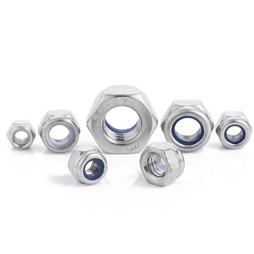 304 stainless steel nylon lock nut 201 hexagonal lock nut galvanized self-locking nut nut M4/M5/M8