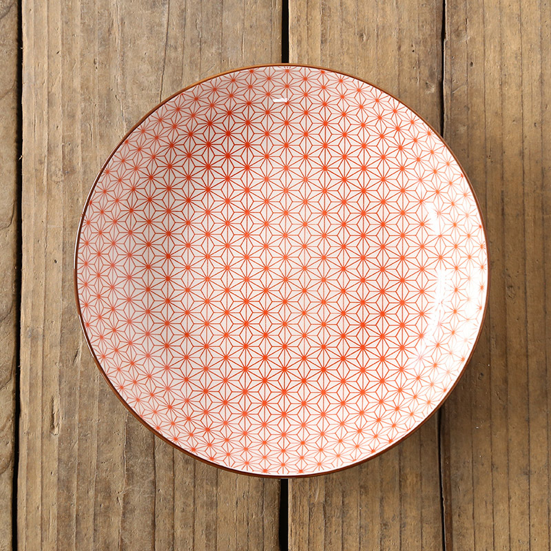 8 인치 쌀 접시-레드 풀 스타