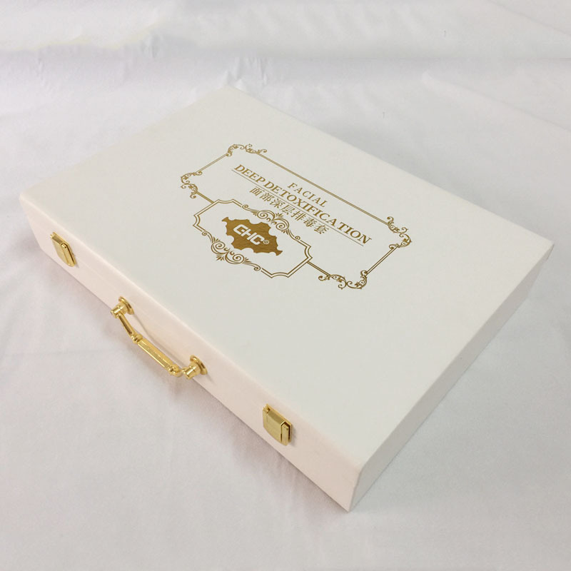 做高档手提精油养颜素pu皮盒化妆品精油保健品礼品盒皮盒定 制