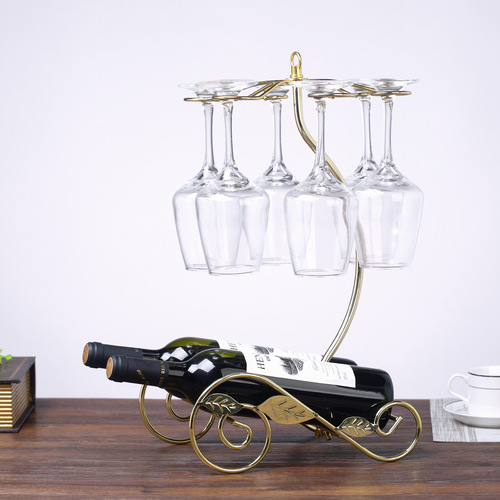 European-style wine rack iron hanging cup rack wine rack hanging cup rack upside-down wine glass rack hanging wine accessories