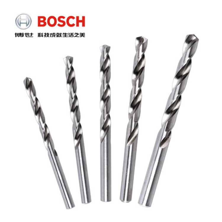 博世麻花钻头电钻打孔金属直柄高速钢白色磨制HSS圆柄6mm8mm批发
