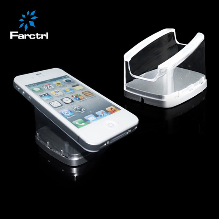 亚克力手机展示架 一拖多防盗器展示支架托 透明水晶手机展示底座