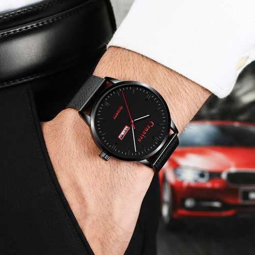 New Fashion Men's Quartz Watch with Pointer Display, Casual and Stylish, Simple Design, Waterproof, Wholesale