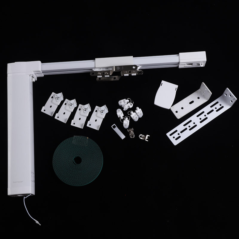 现货批发KT82TN-1.2/14电动窗帘滑轨 白色铝合金智能电动窗帘轨道
