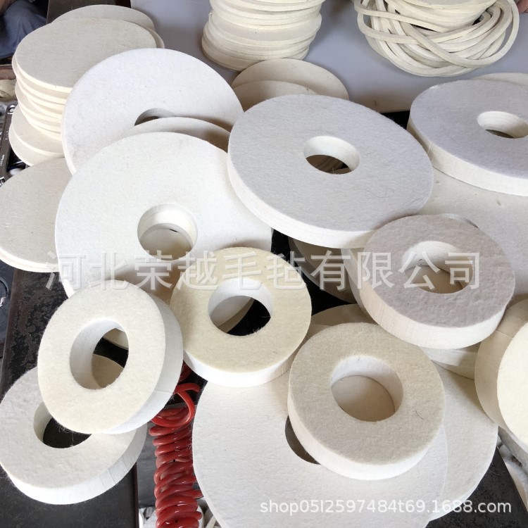 厂家供应不锈钢抛光毛毡轮金属陶瓷玻璃抛光耐磨细白羊毛毡轮