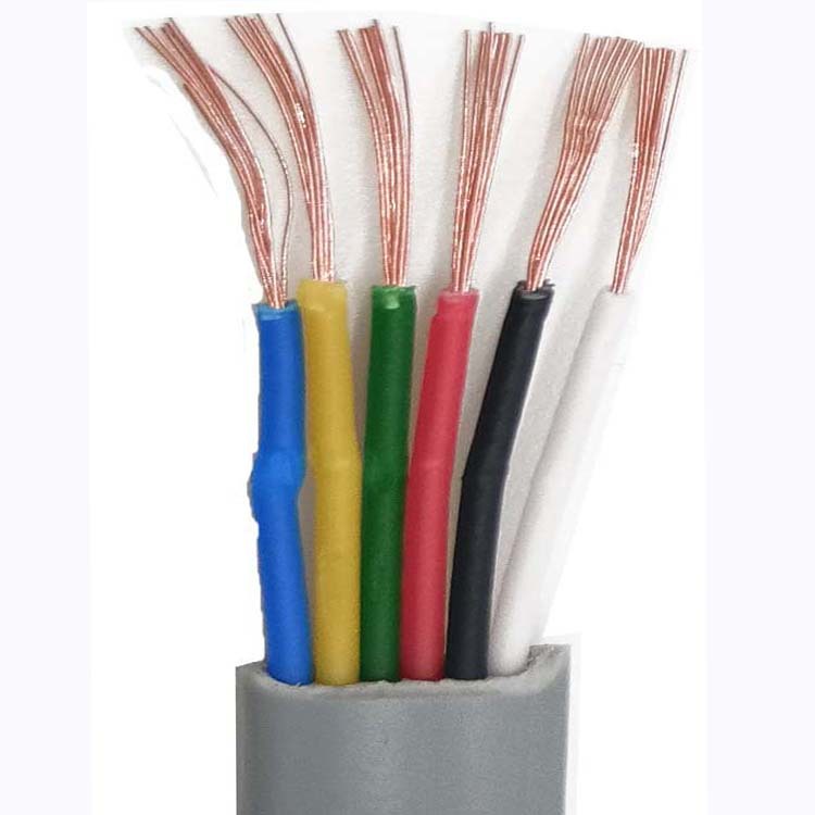 厂家现货6芯灰色扁平电话线六芯纯铜rj12机器设备信号延长线