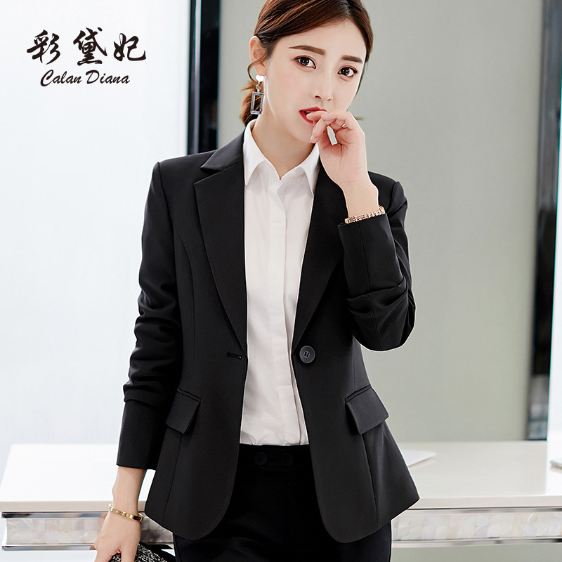 Calan Diana 2025 Spring and Summer New Korean Style Slim Fit plus size Small Suit Jacket Casual Fashion Long Sleeve Suit for Women