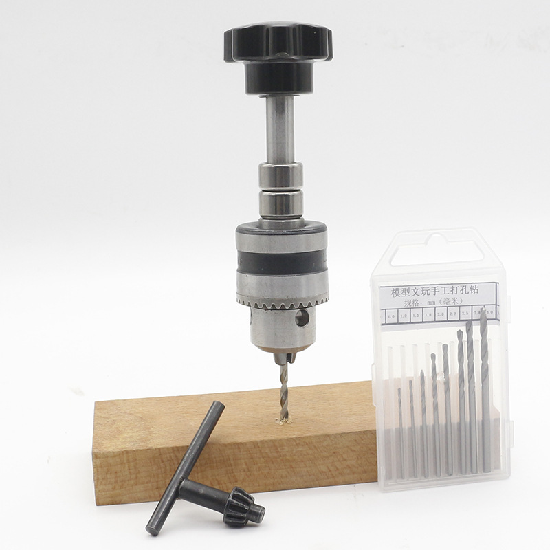 Manual drilling machine Wenwan Diamond Walnut hand twist drill 10 drill bit model hand tool suit puncher