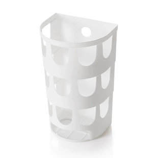 Wall-Mounted Garbage Bag Holder, Polypropylene (PP), 12.3×10×20 cm, Corner Storage Box