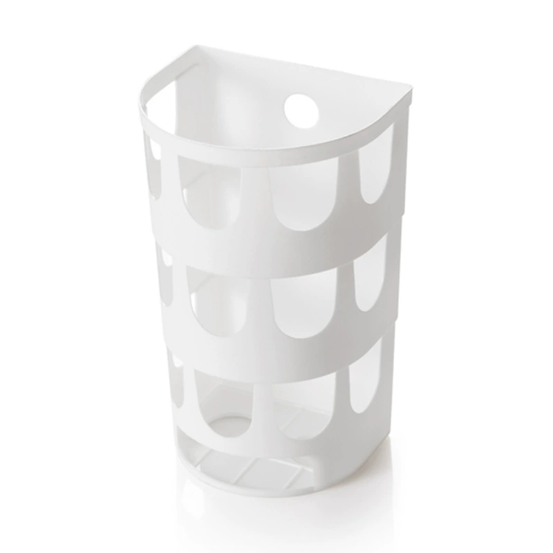 Wall-Mounted Garbage Bag Holder, Polypropylene (PP), 12.3×10×20 cm, Corner Storage Box