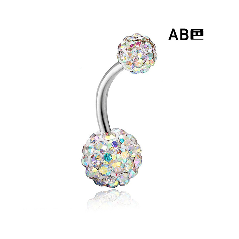 Europäisch-amerikanischer, grenzüberschreitender Wunsch: Modischer Bauchnabelpiercing-Schmuck aus Edelstahl mit Volldiamanten, elegant und hochwertig_voghion.com