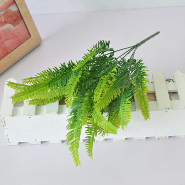 Plant wall with simulation green plant fern simulation plant potted…