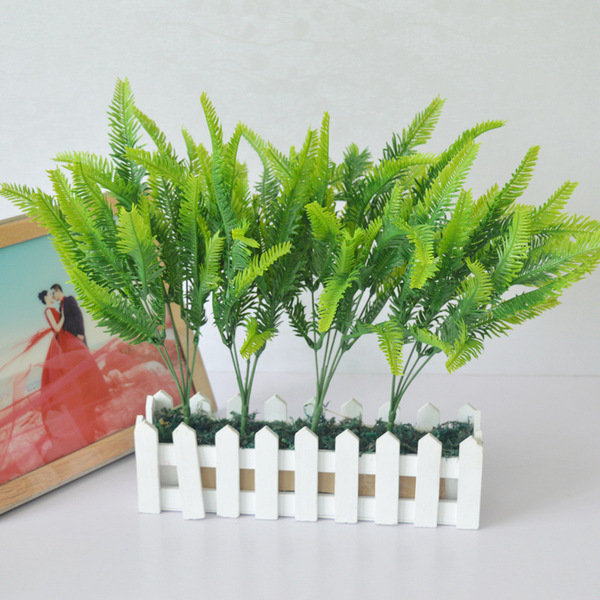 Plant wall with simulation green plant fern simulation plant potted…