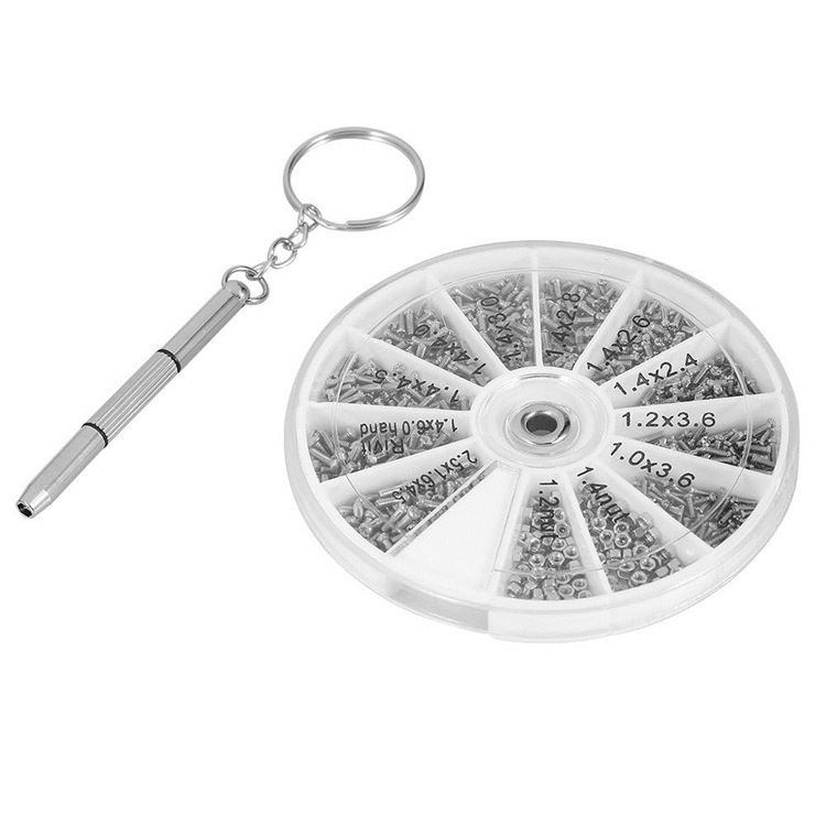 Sun glasses clock -free mirror leg screw tool package family repair…