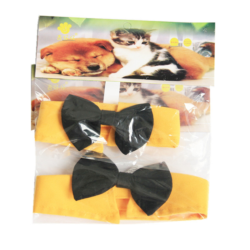 Chihuazi creativo Caballero perro suministros de fábrica al por mayor PET negro pajarita algodón británico mascotas suministros gato pajarita