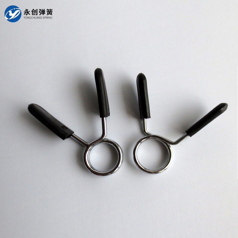 哑铃杠铃杆孔径2.5cm 5厘米卡头 弹簧夹子防松动卡扣