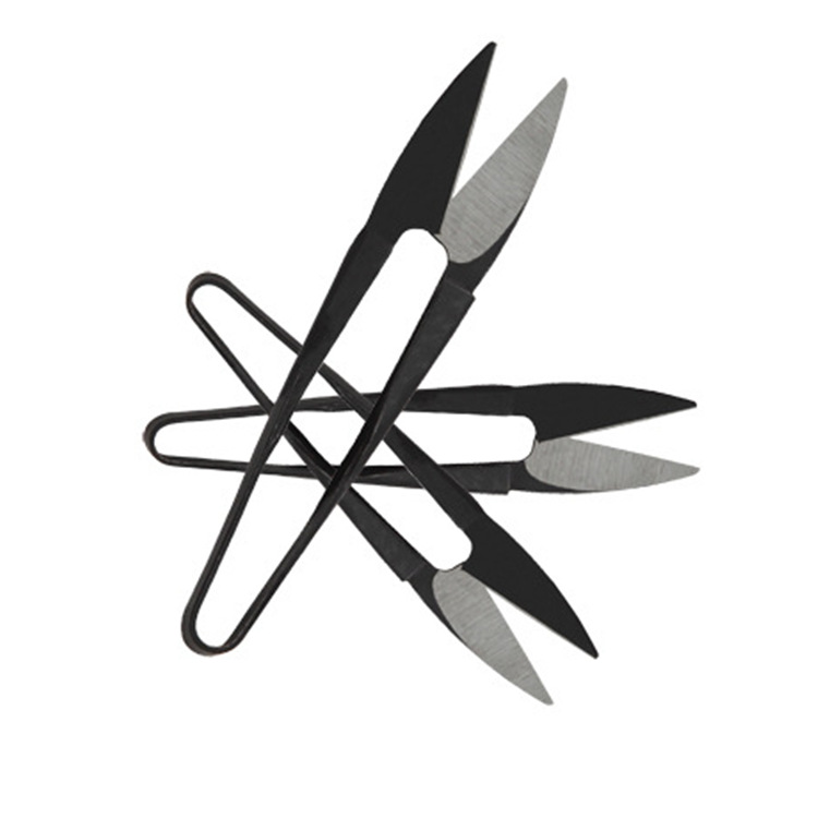 义乌小剪刀发兰全黑油纸包装U型外贸出口连体纺织用纱剪.跨境专供