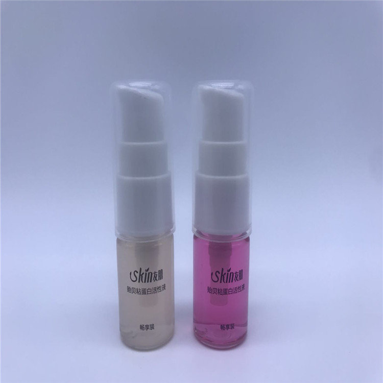 5ml10ml15毫升全罩粉泵圆肩PET塑料瓶鸟嘴粉泵乳液小样瓶美容化妆