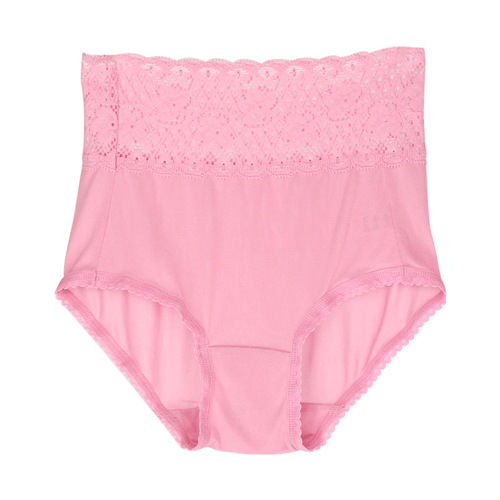 Huaye Mulberry Silk Underwear Women's Large Size Silk Knitted High Waist Underwear Breathable and Comfortable Lace Briefs