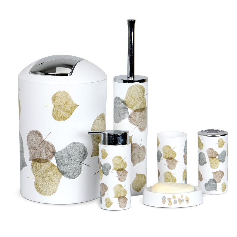 Set de baño de plástico bathroomset suministros de baño Baño hogar traje de lavado conjunto de baño de seis piezas